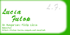 lucia fulop business card